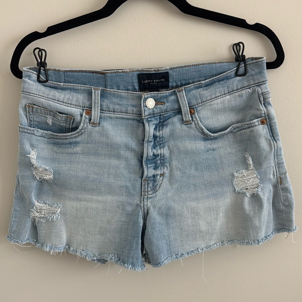 Lucky Brand Womens Denim Ava Shorts Mid Rise Sz 6/28